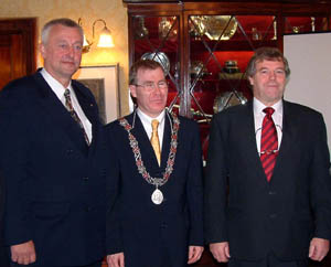 Bj&ouml;rn Ericson, Colm Burke (Corks borgm&auml;stare), Barry Galvin